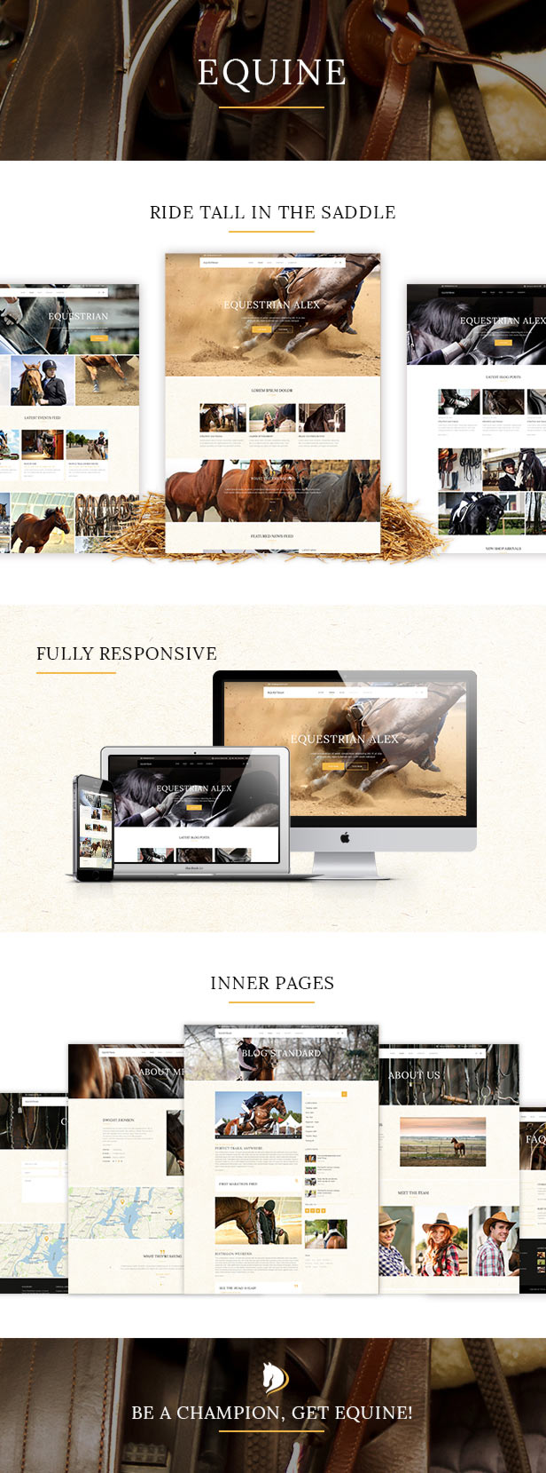 WordPress theme Equine - An Equestrian and Horse Riding Club Theme (Miscellaneous)